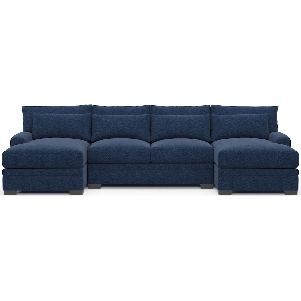 winston blue sectional   