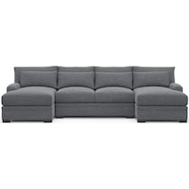 winston blue sectional   