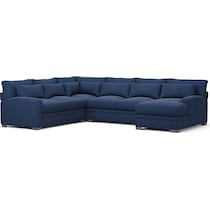 winston blue sectional   