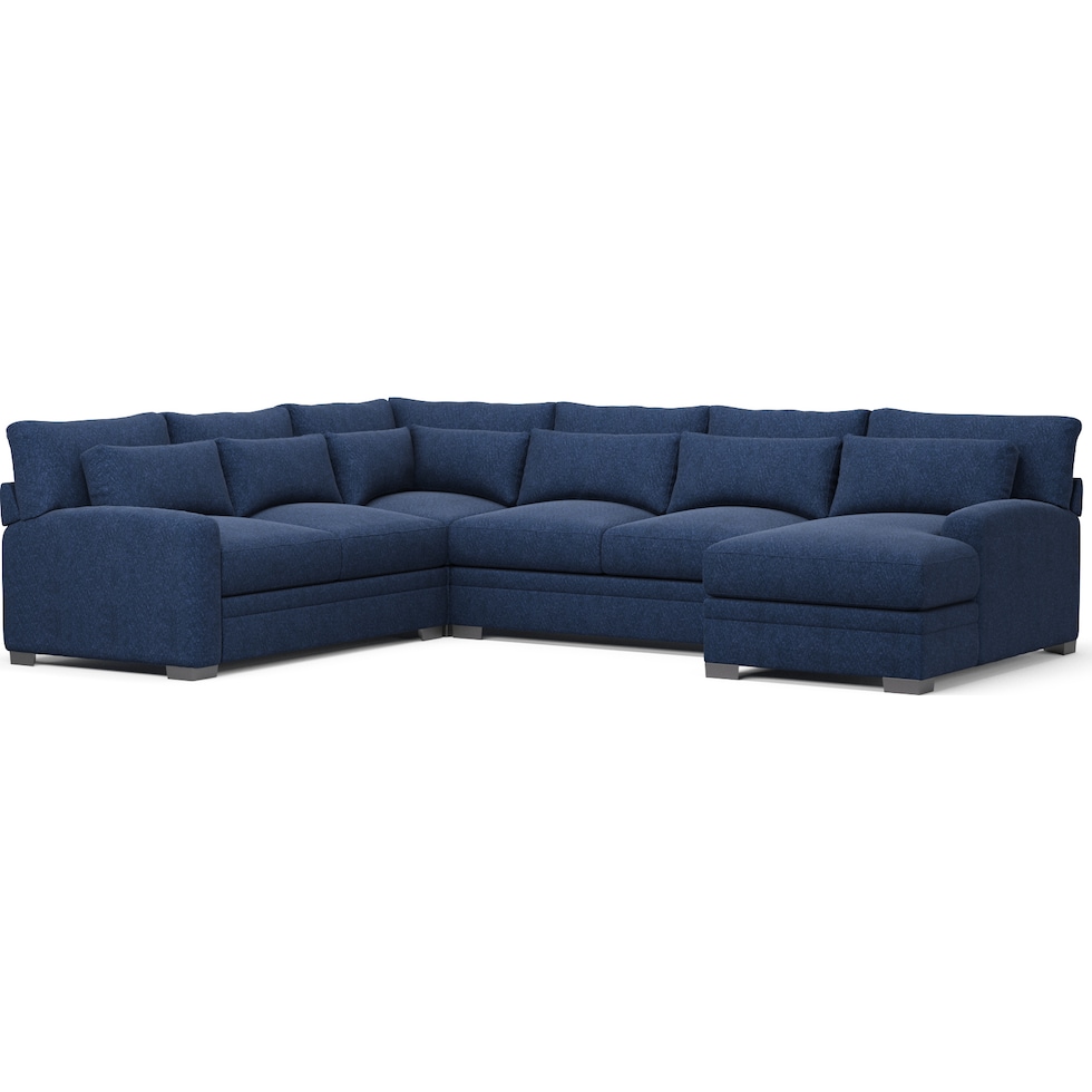 winston blue sectional   