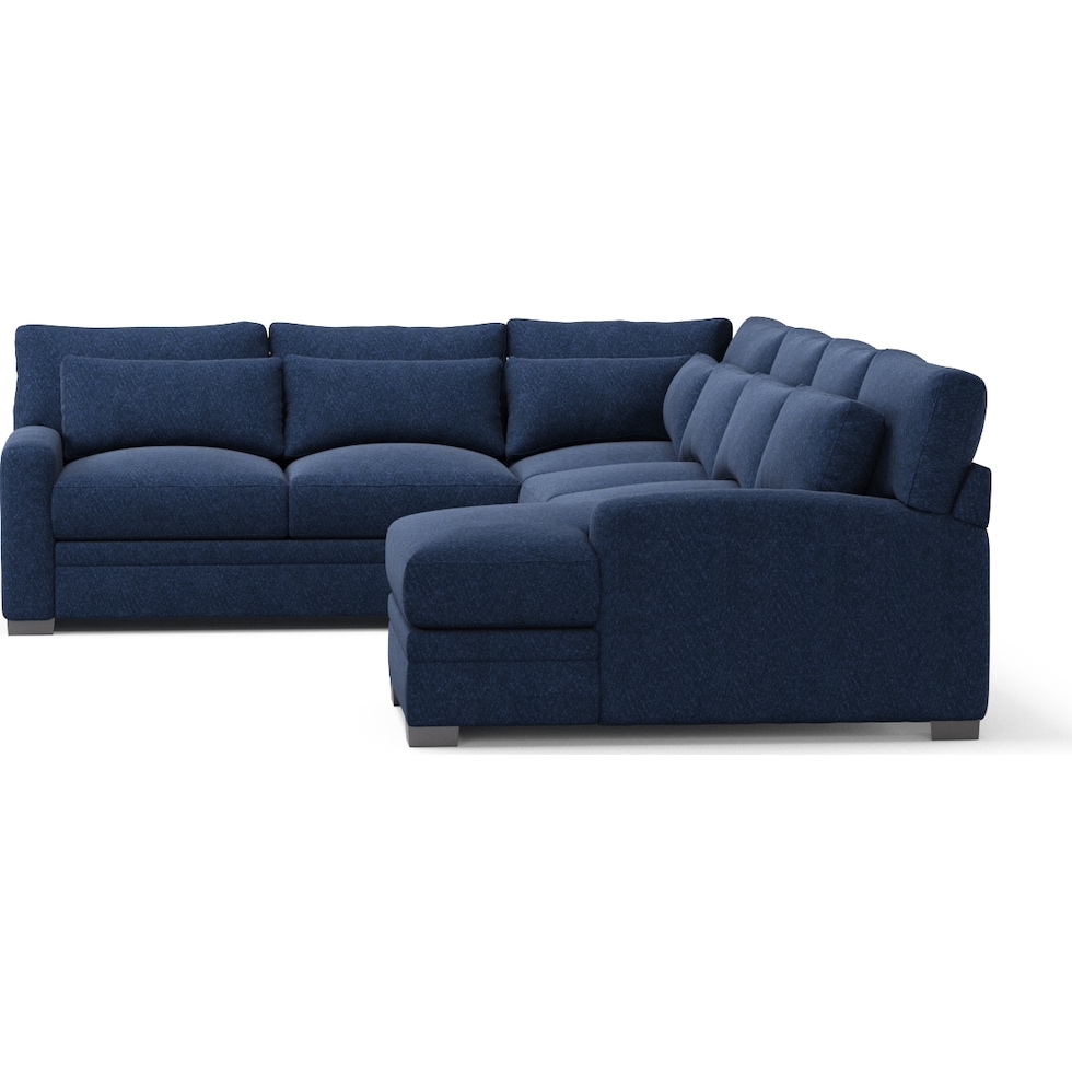 winston blue sectional   