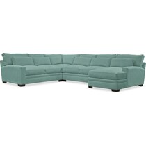 winston blue sectional   