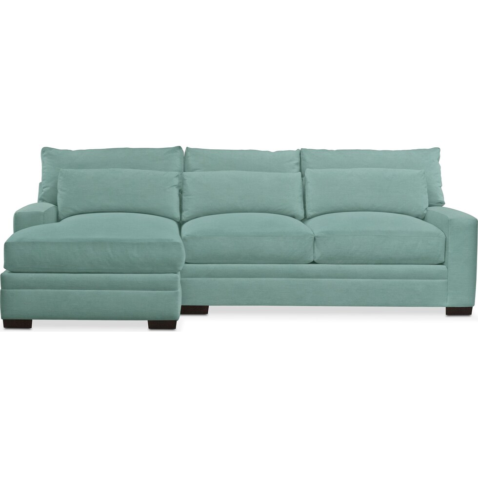 winston blue sectional   