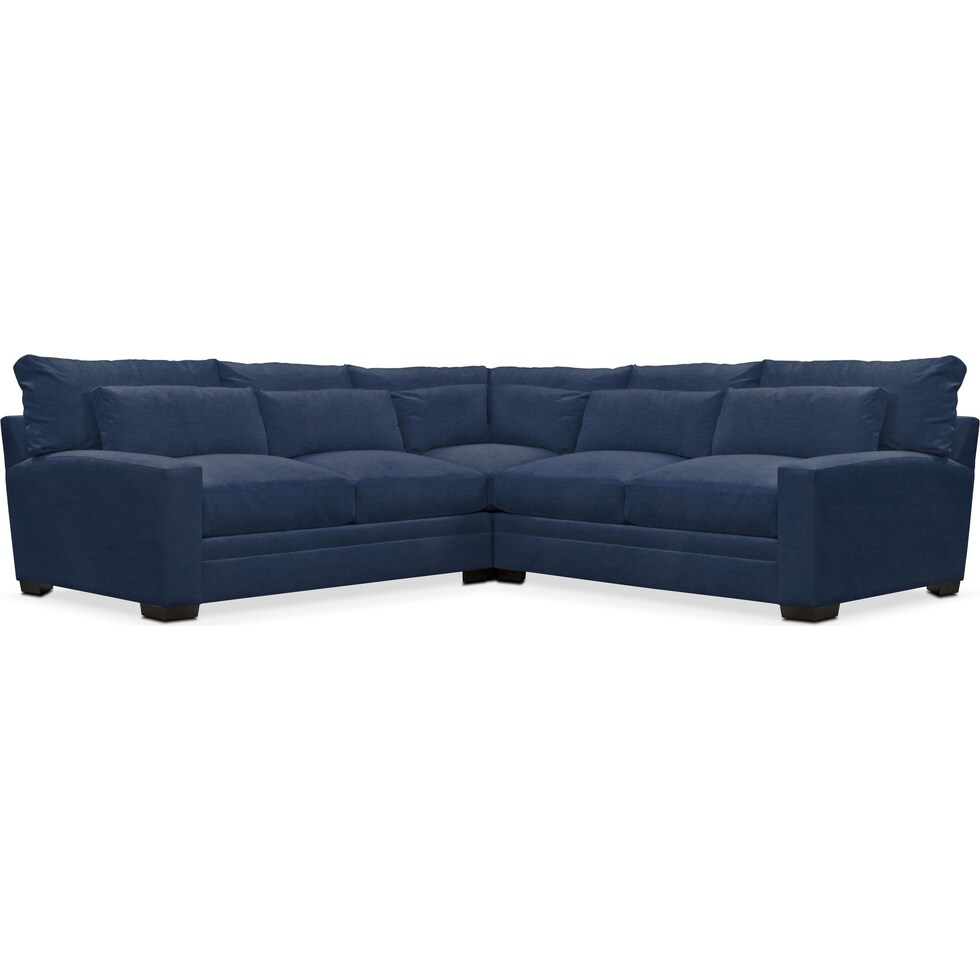 winston blue sectional   