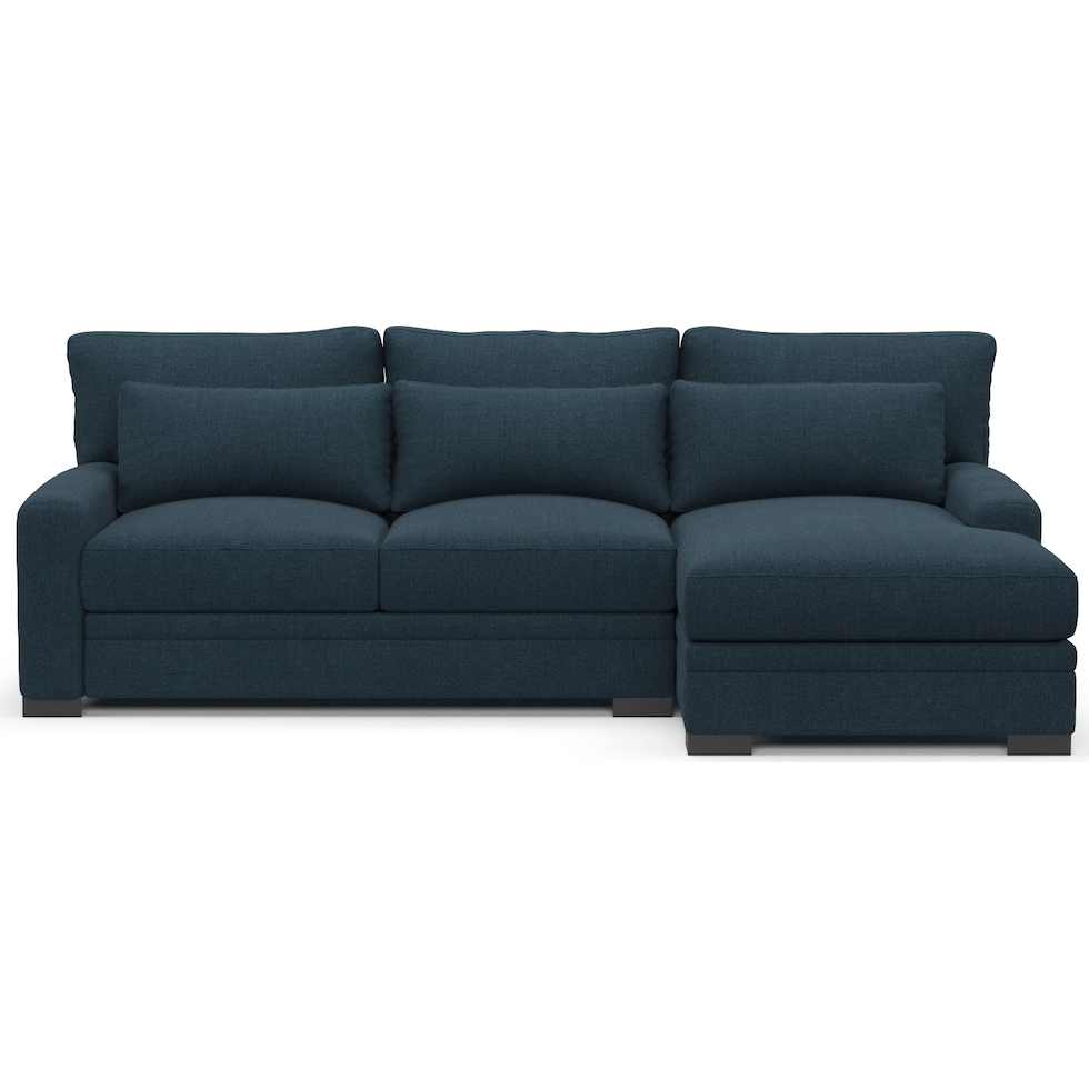 winston blue sectional   