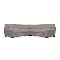 winston curious silver pine  pc sectional   