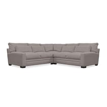 winston curious silver pine  pc sectional   