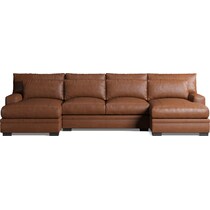winston dark brown  pc sectional with chaise   