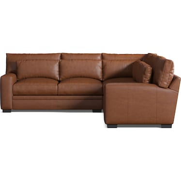 Winston 3-Piece Leather Foam Comfort Sectional - Bruno Canyon