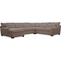 winston dark brown  pc sectional with left facing chaise   