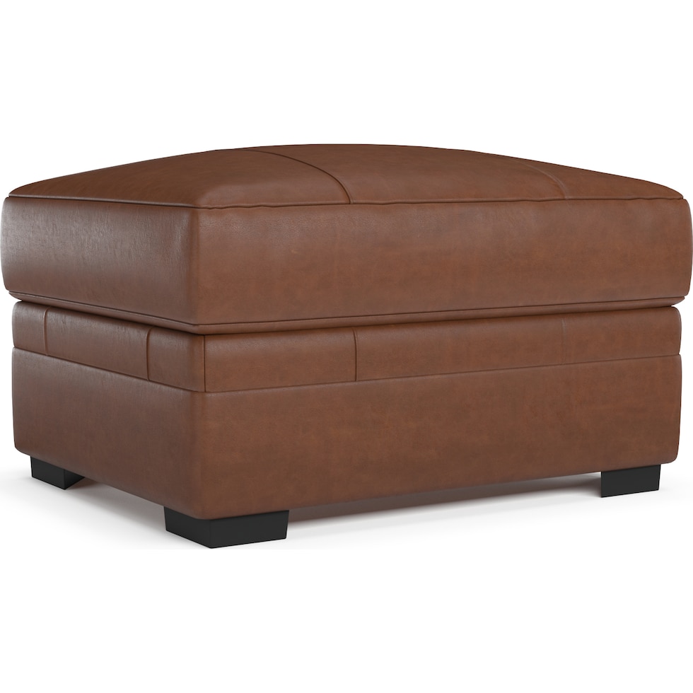 winston dark brown ottoman   