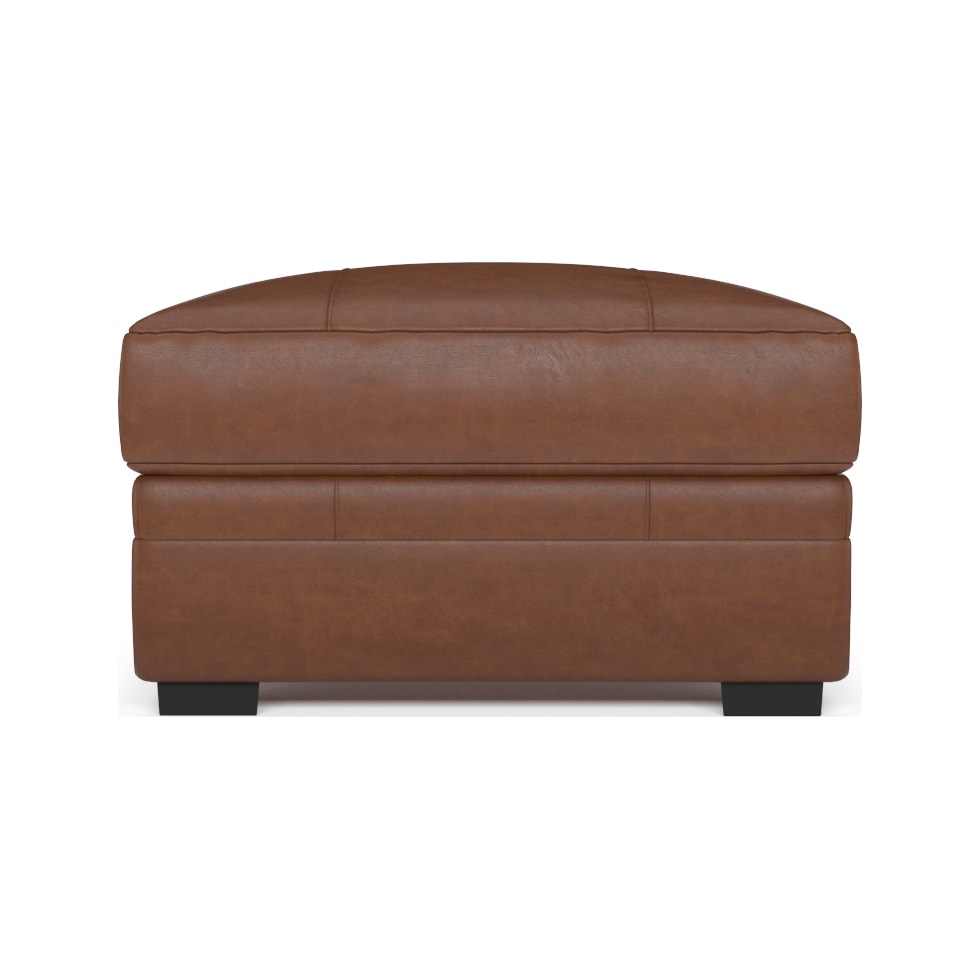 winston dark brown ottoman   