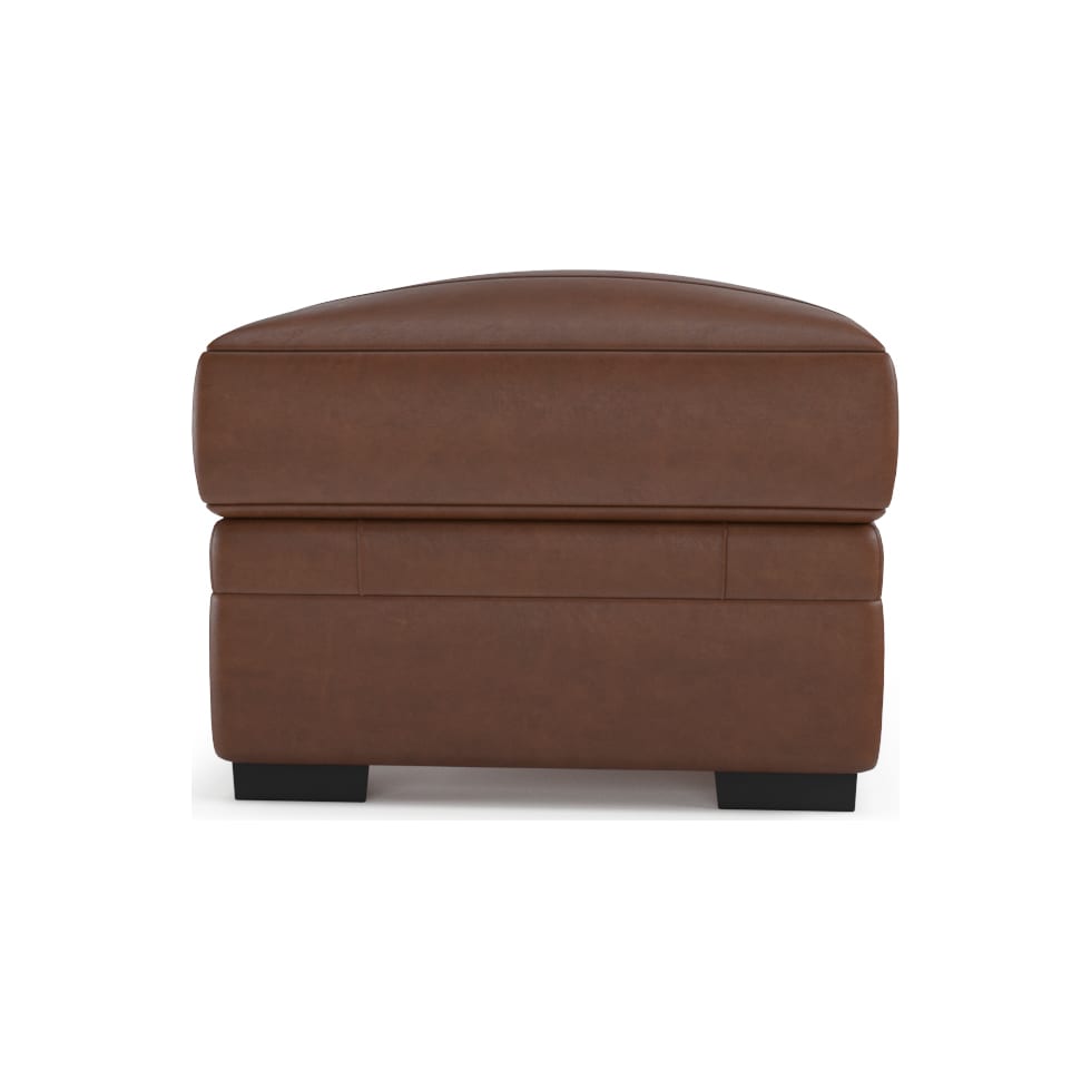 winston dark brown ottoman   