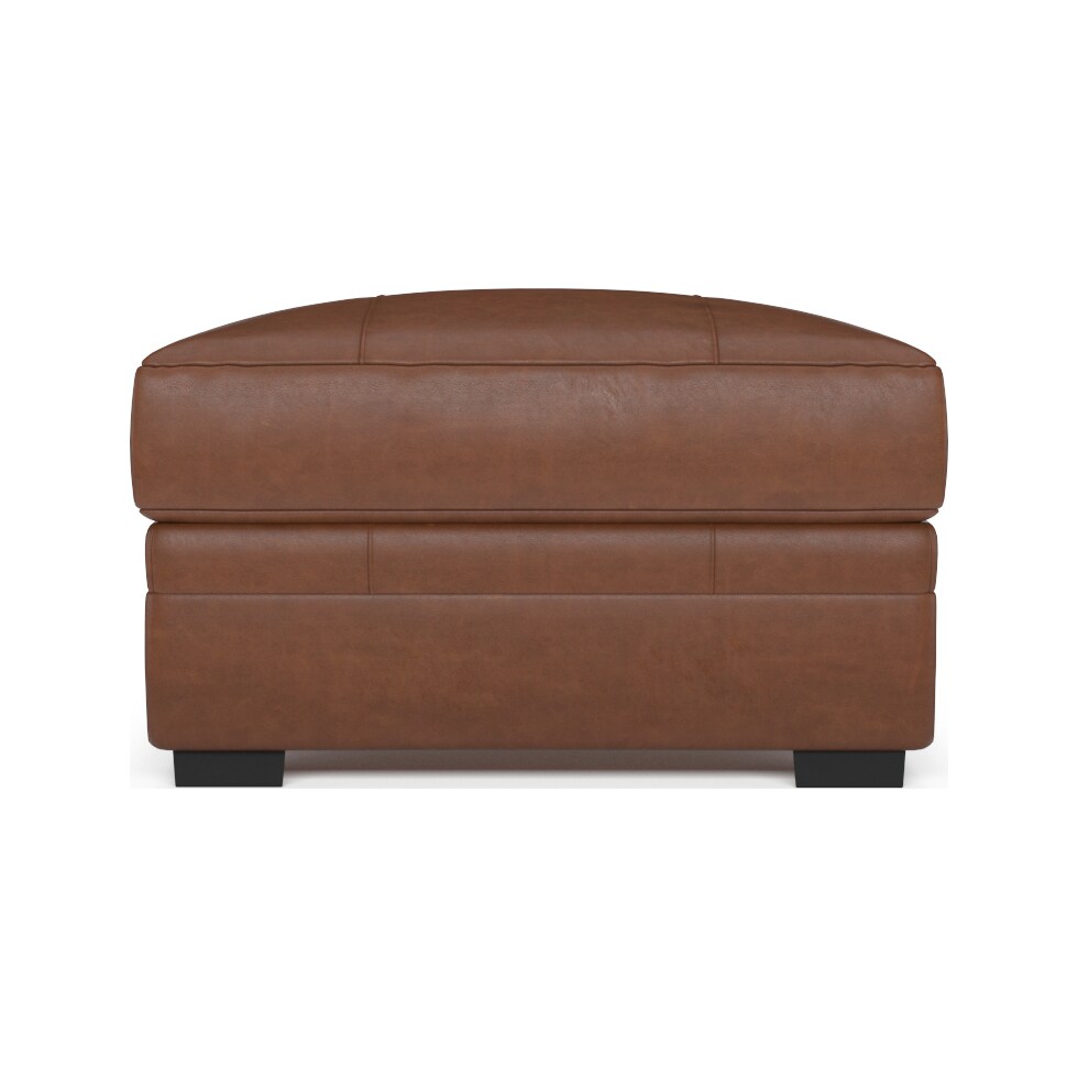 winston dark brown ottoman   