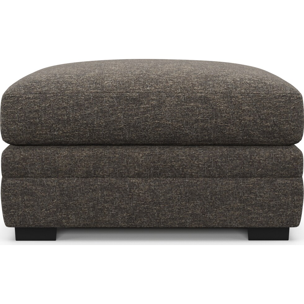winston dark brown ottoman   