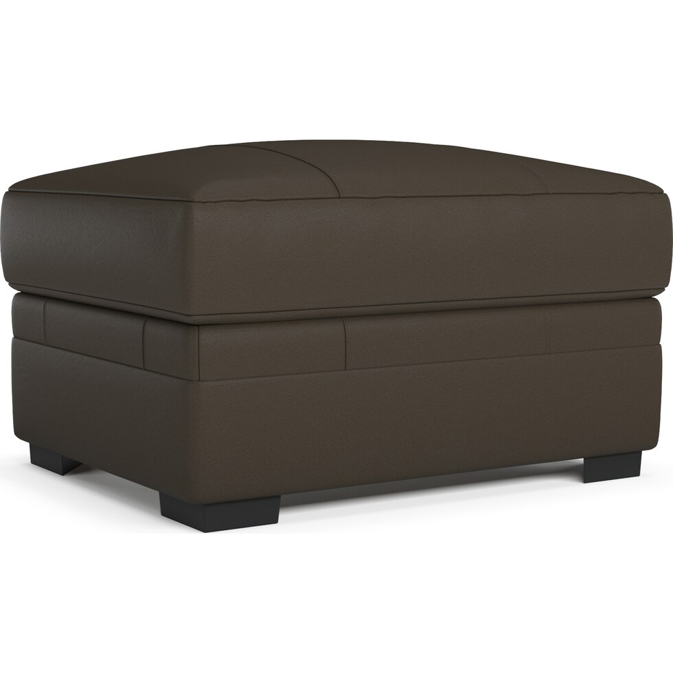 winston dark brown ottoman   