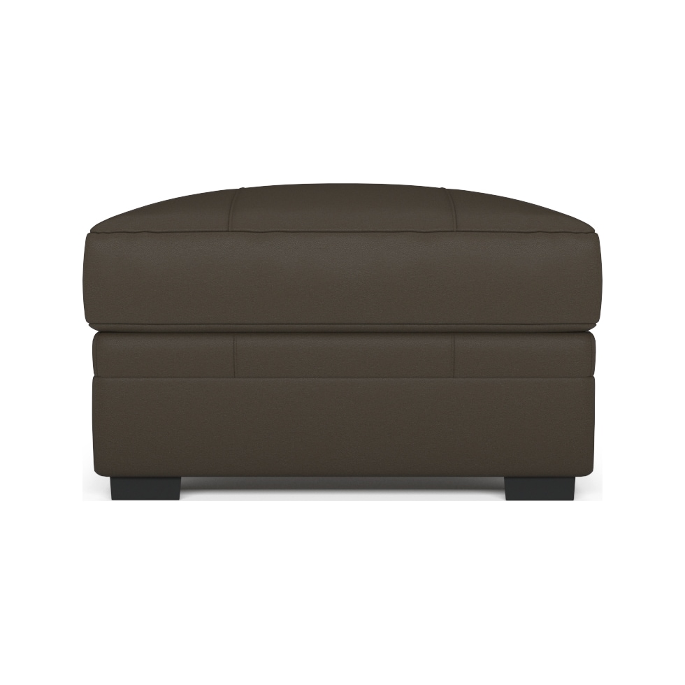 winston dark brown ottoman   