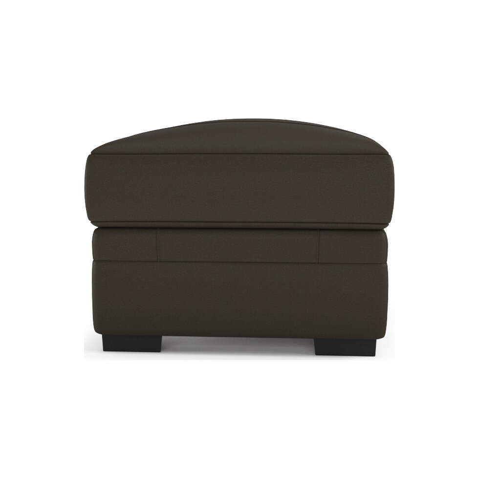 winston dark brown ottoman   