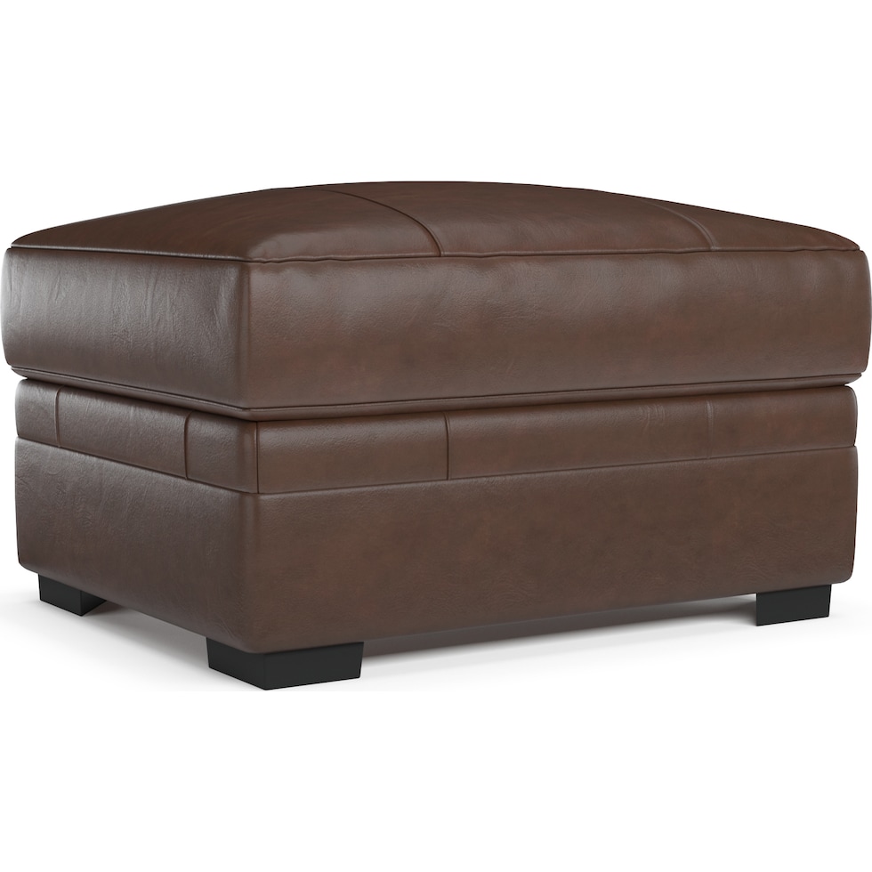 winston dark brown ottoman   