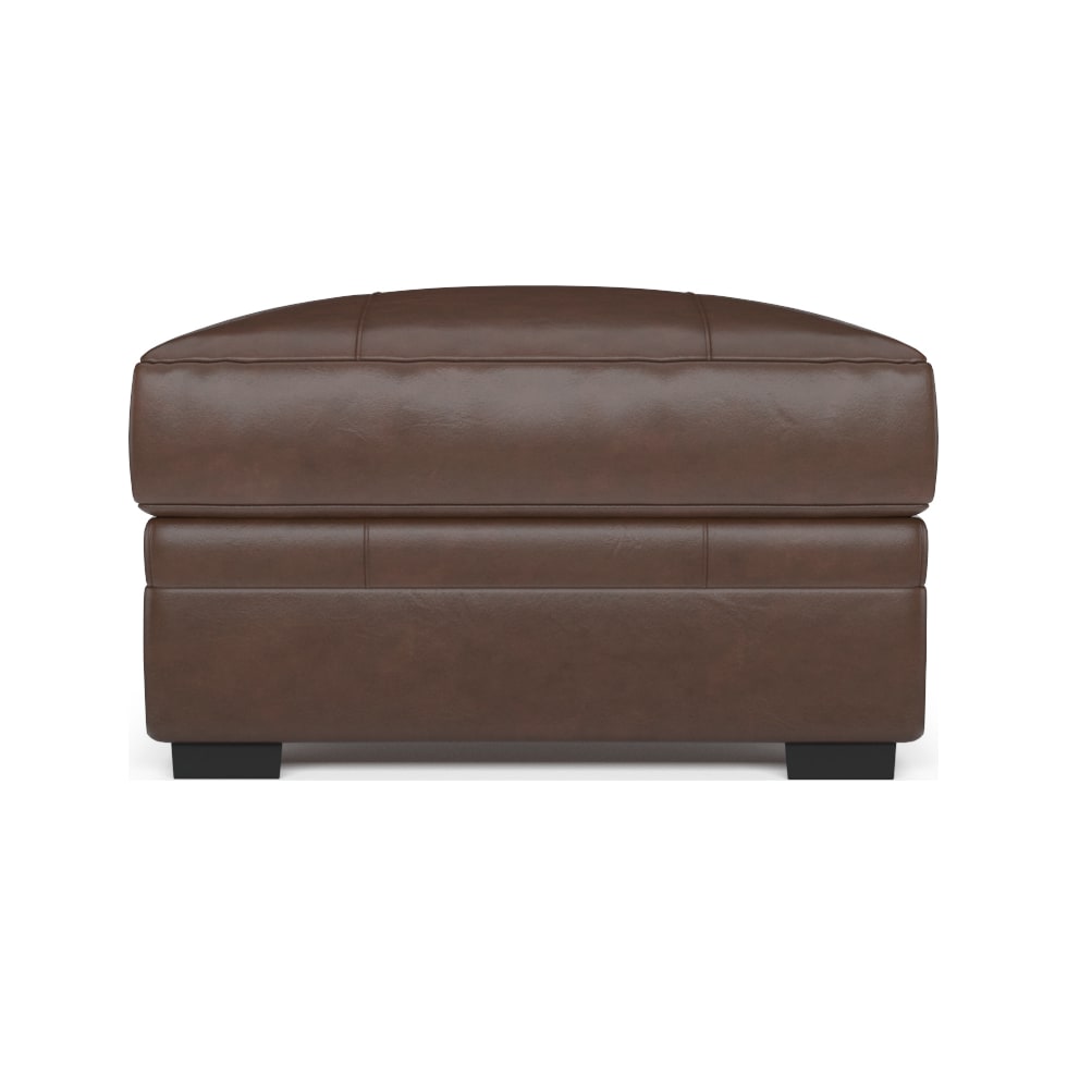 winston dark brown ottoman   