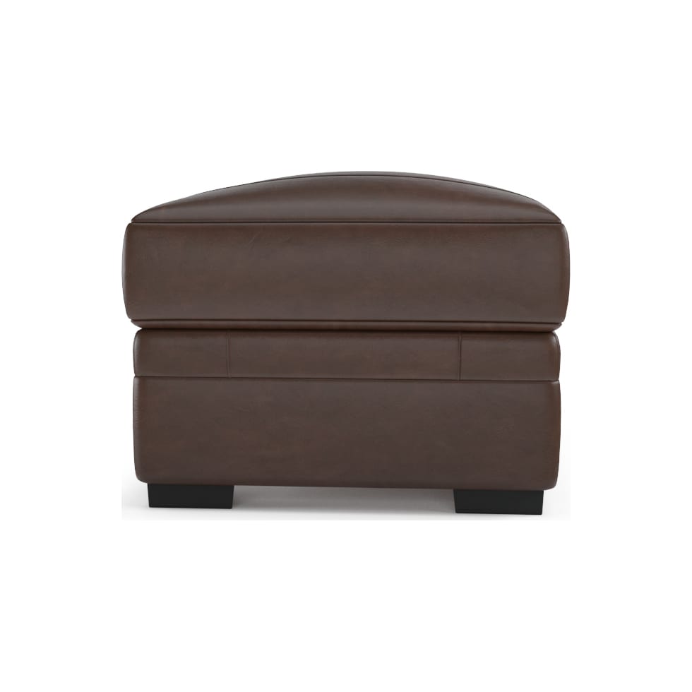 winston dark brown ottoman   