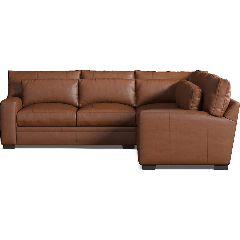 winston dark brown sectional   