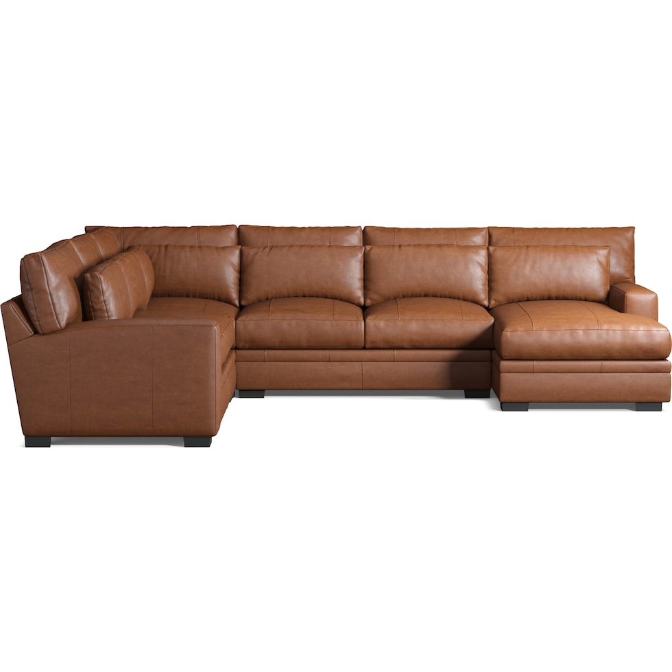 winston dark brown sectional   