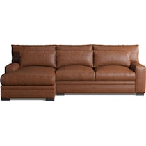 winston dark brown sectional   