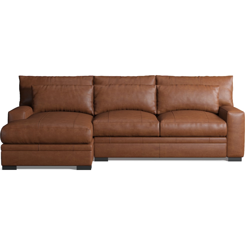 winston dark brown sectional   