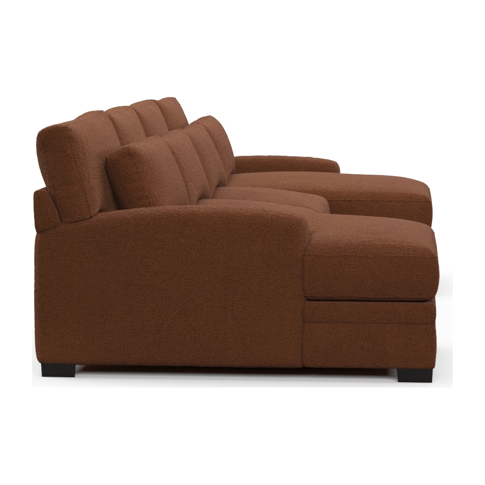 winston dark brown sectional   