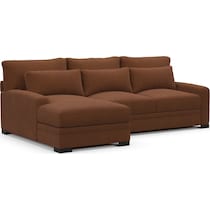 winston dark brown sectional   