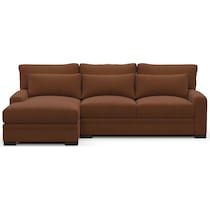winston dark brown sectional   