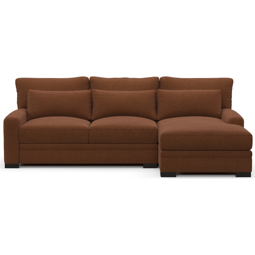 winston dark brown sectional   