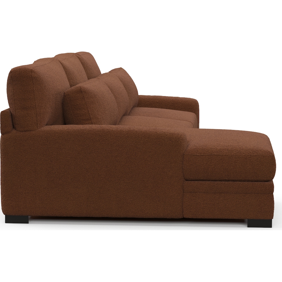 winston dark brown sectional   