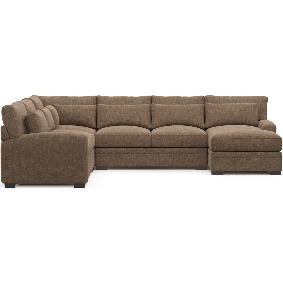 winston dark brown sectional   