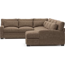 winston dark brown sectional   