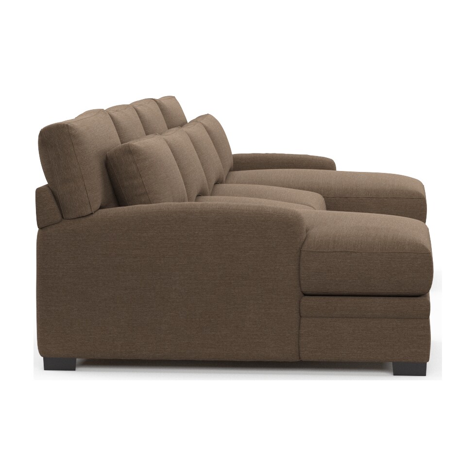 winston dark brown sectional   