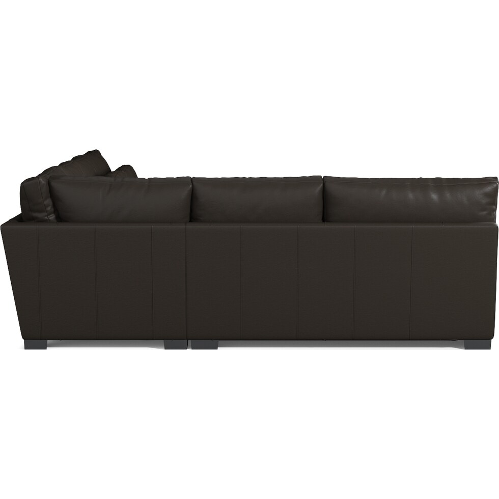winston dark brown sectional   