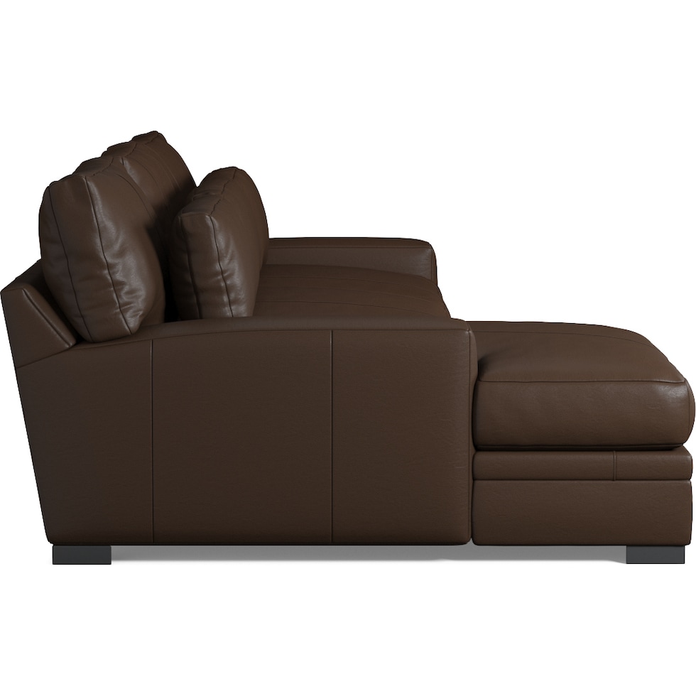 winston dark brown sectional   