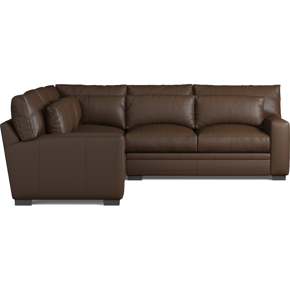 winston dark brown sectional   