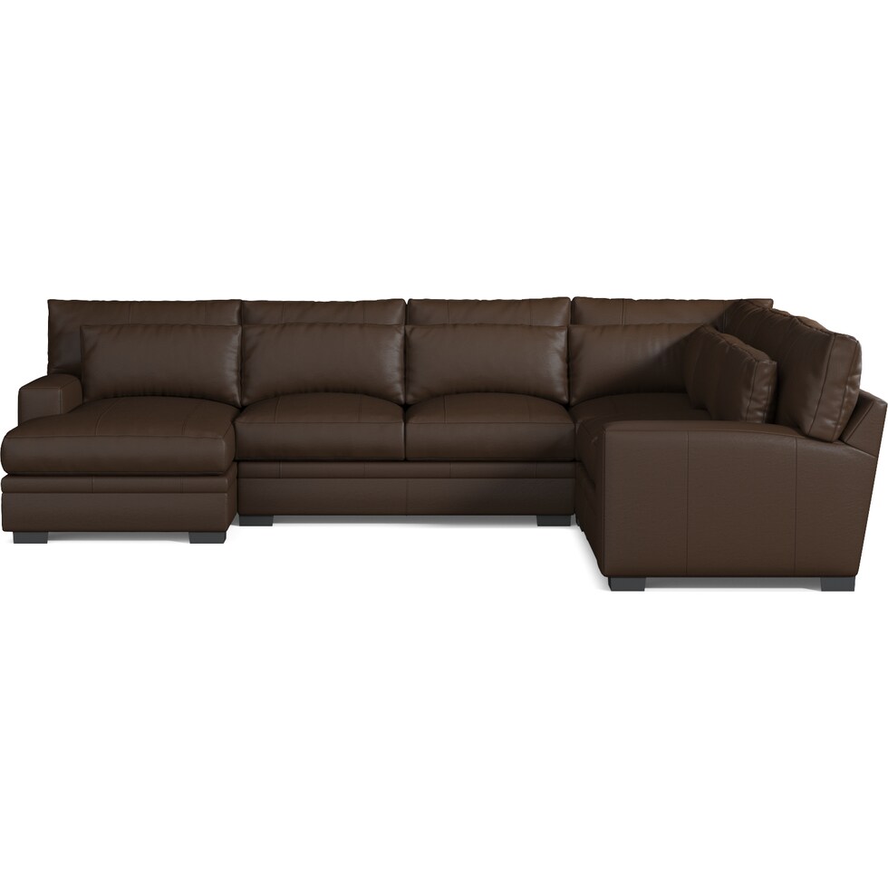 winston dark brown sectional   