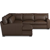 winston dark brown sectional   