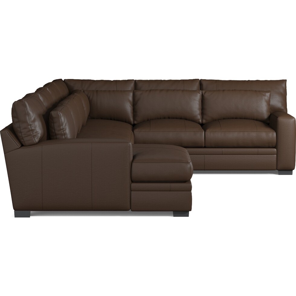 winston dark brown sectional   