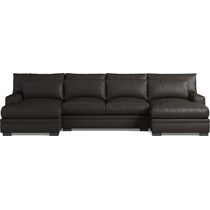 winston dark brown sectional   
