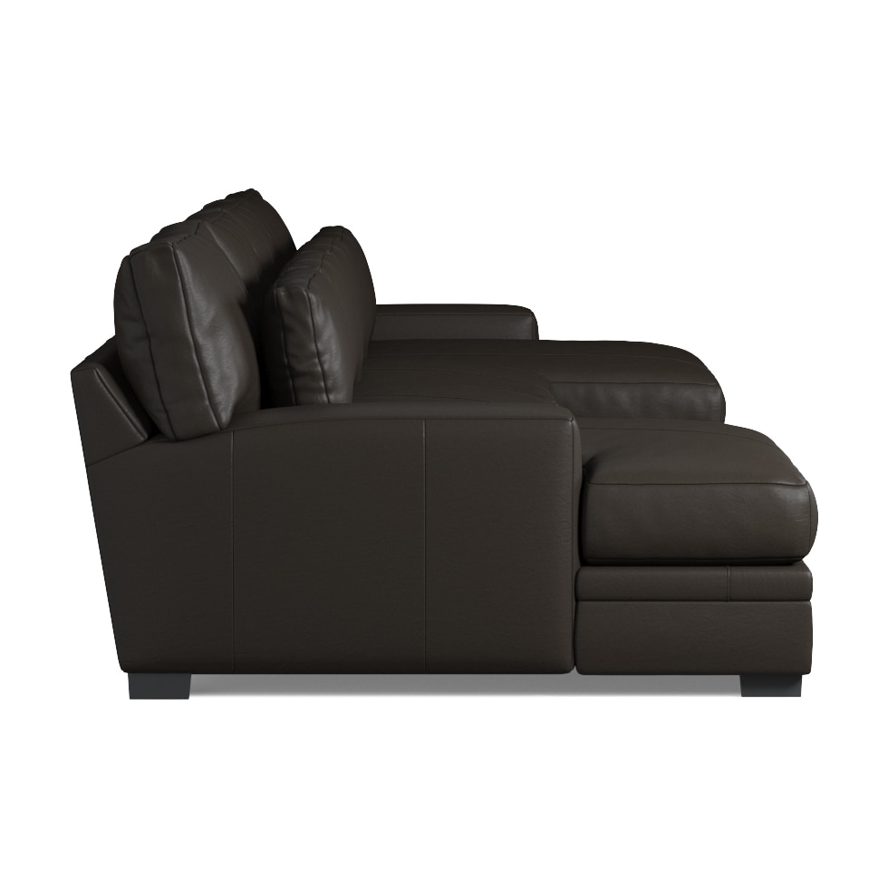 winston dark brown sectional   