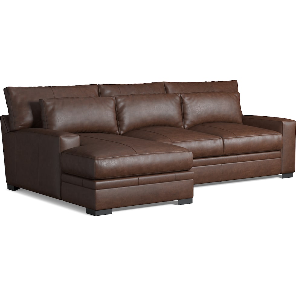 winston dark brown sectional   