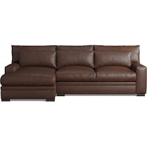 winston dark brown sectional   