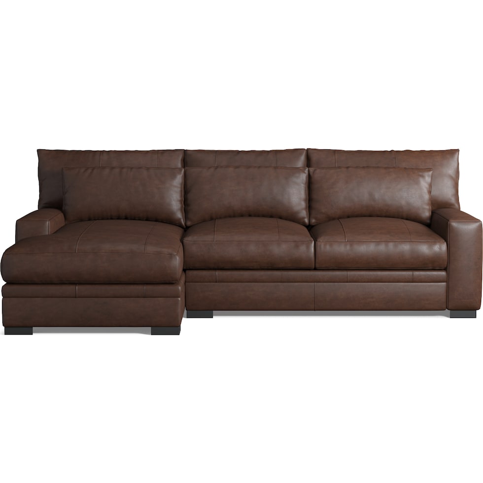 winston dark brown sectional   