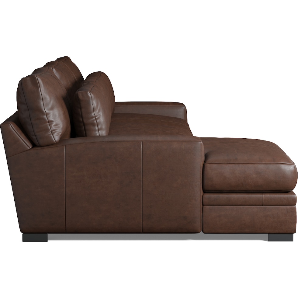 winston dark brown sectional   