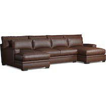 winston dark brown sectional   